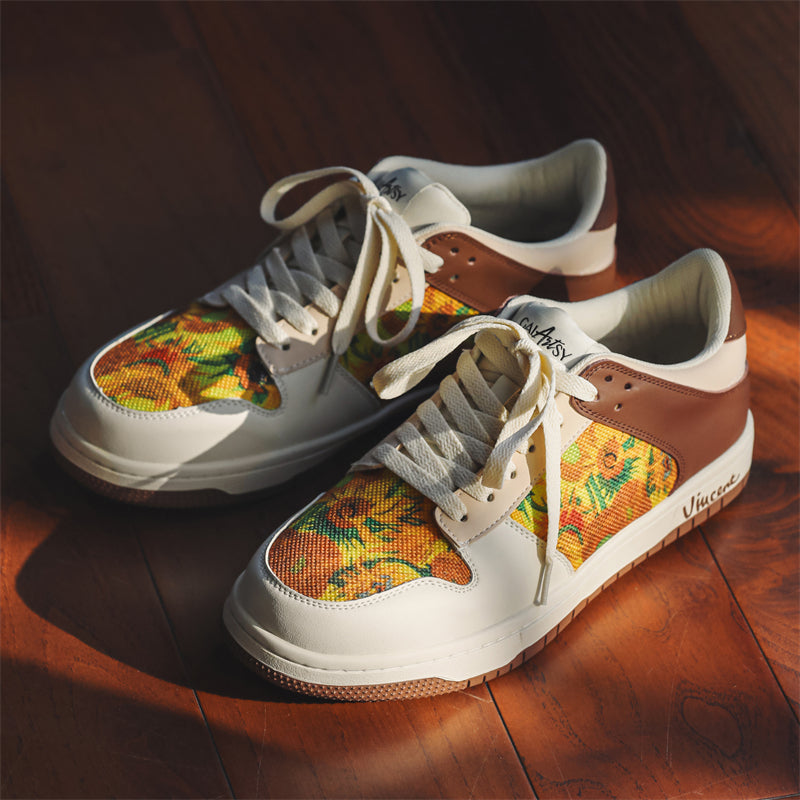 Sunflowers Sneakers, after Van Gogh