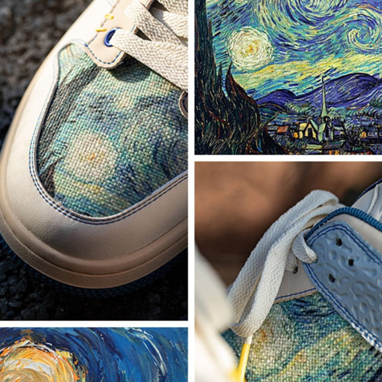 Starry Night Sneakers, after Van Gogh