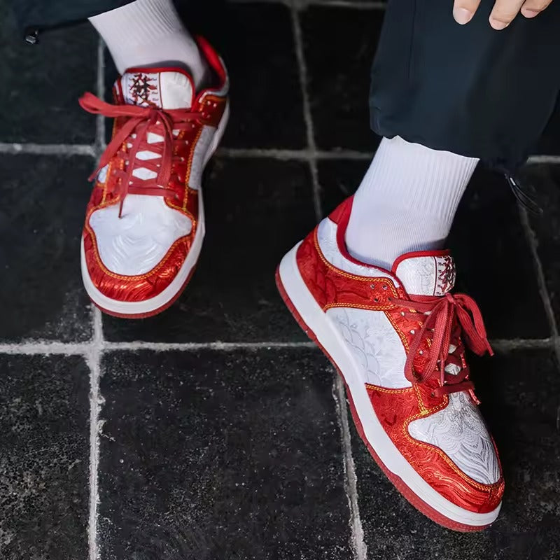 The Red Seal Silk Sneakers