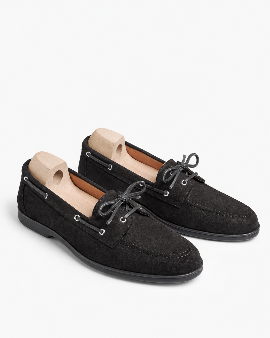 Harbor Boat Shoe – Black Waxed Suede