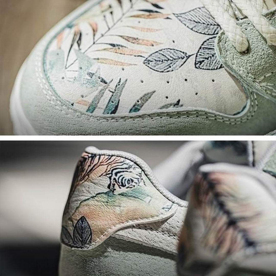 Verdant Impression Watercolour Sneakers