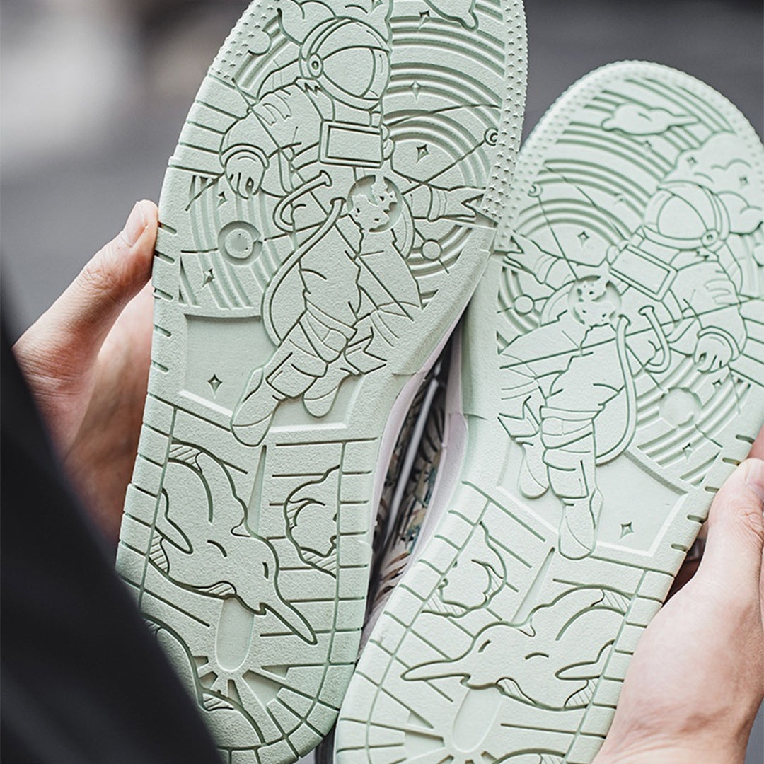 Verdant Impression Watercolour Sneakers