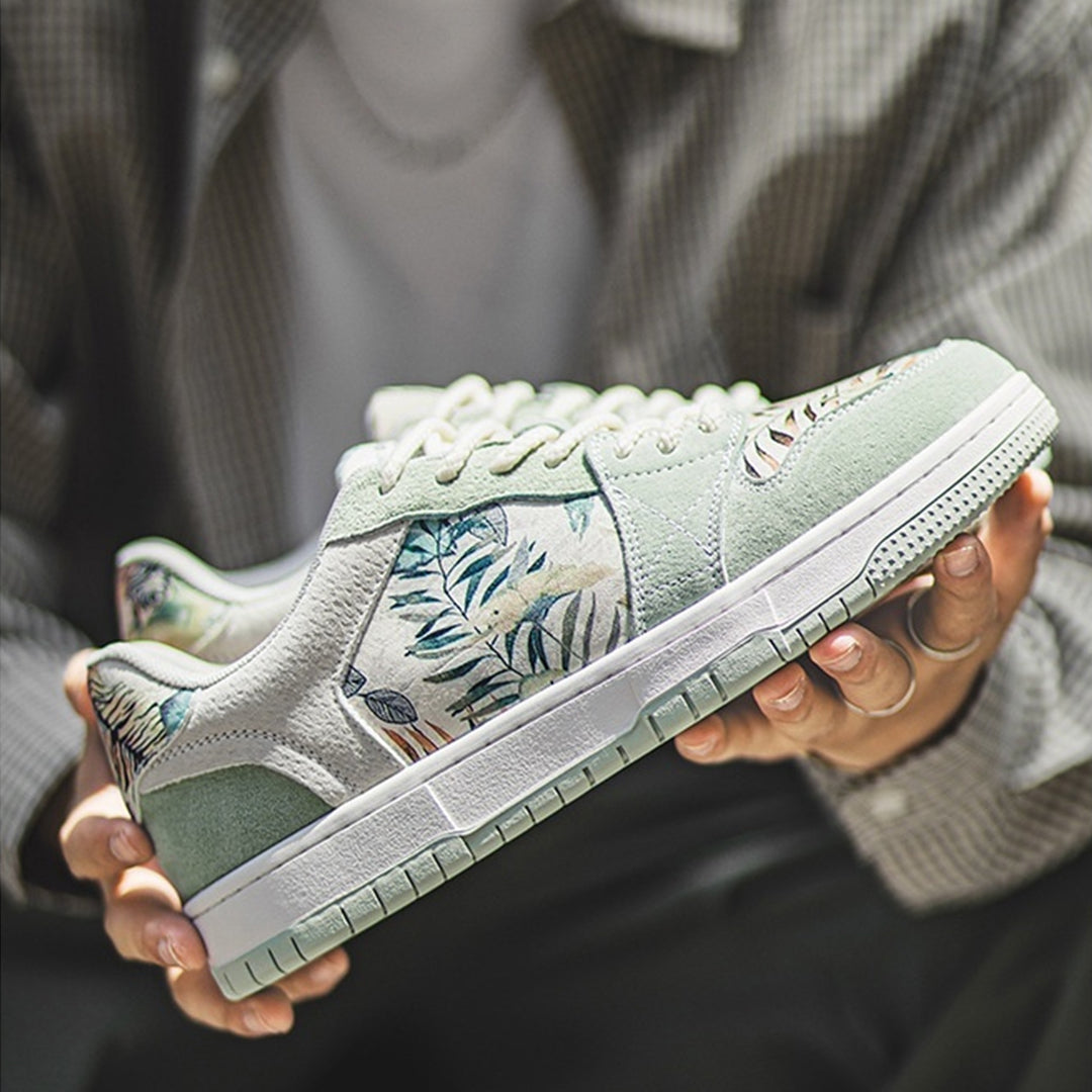 Verdant Impression Watercolour Sneakers