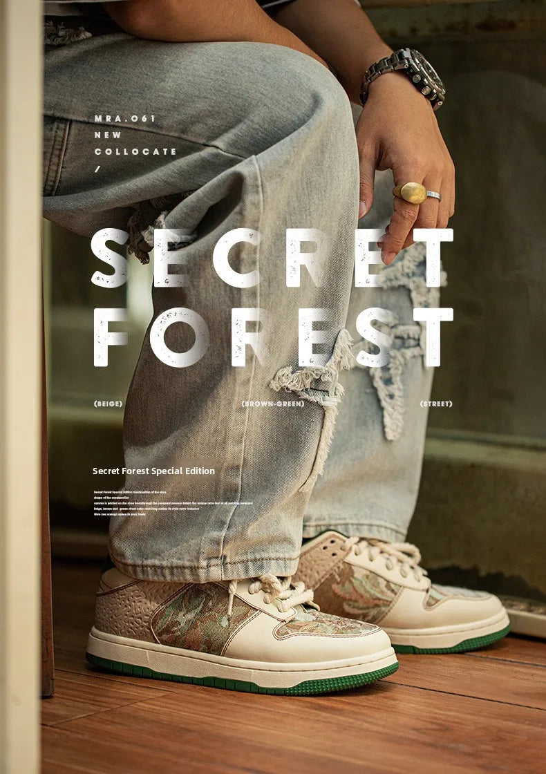 Secret Forest Oil-Paint Sneakersㅤ