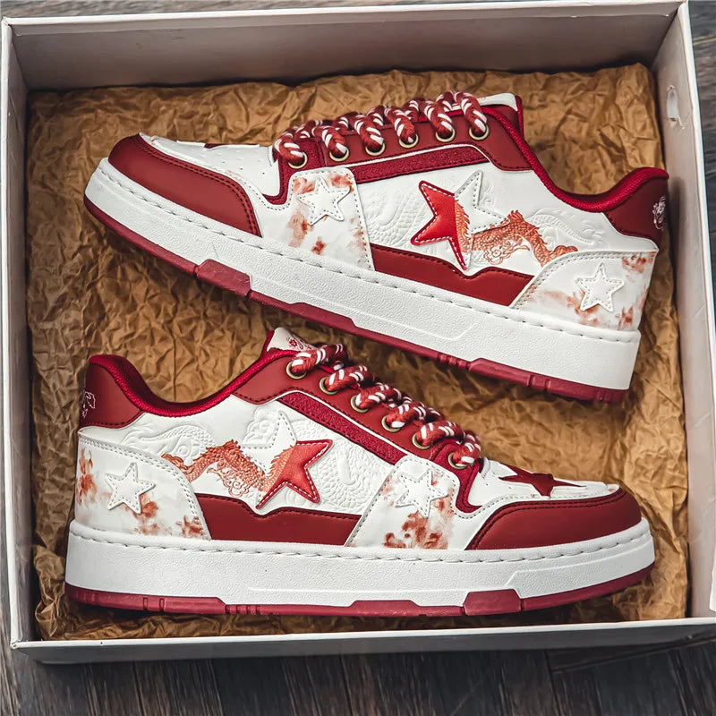 Dragon Relief Leather Sneakersㅤ