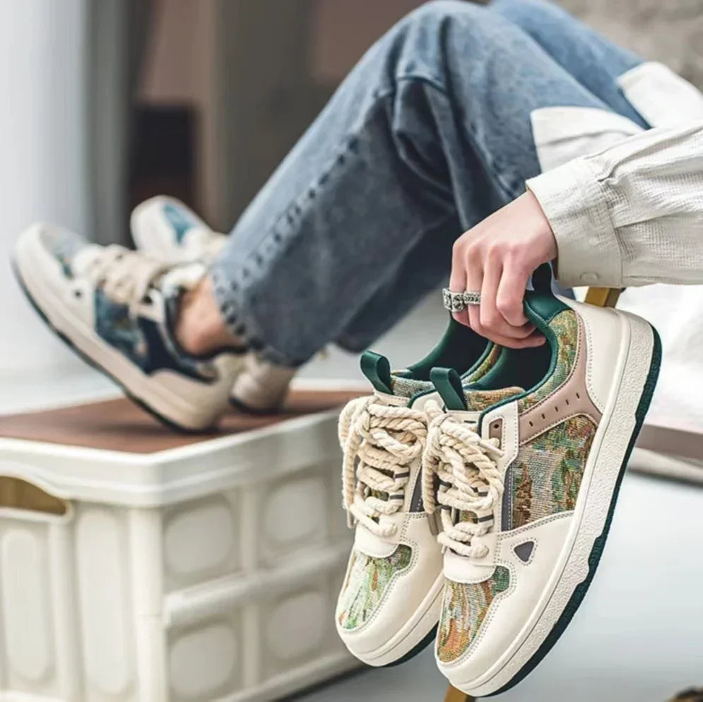 Starry Night Skate Sneakers, after Van Goghㅤ