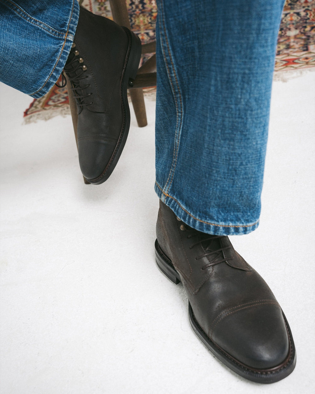 Stormont Storm Welt Boot – Brown Waxed Suede