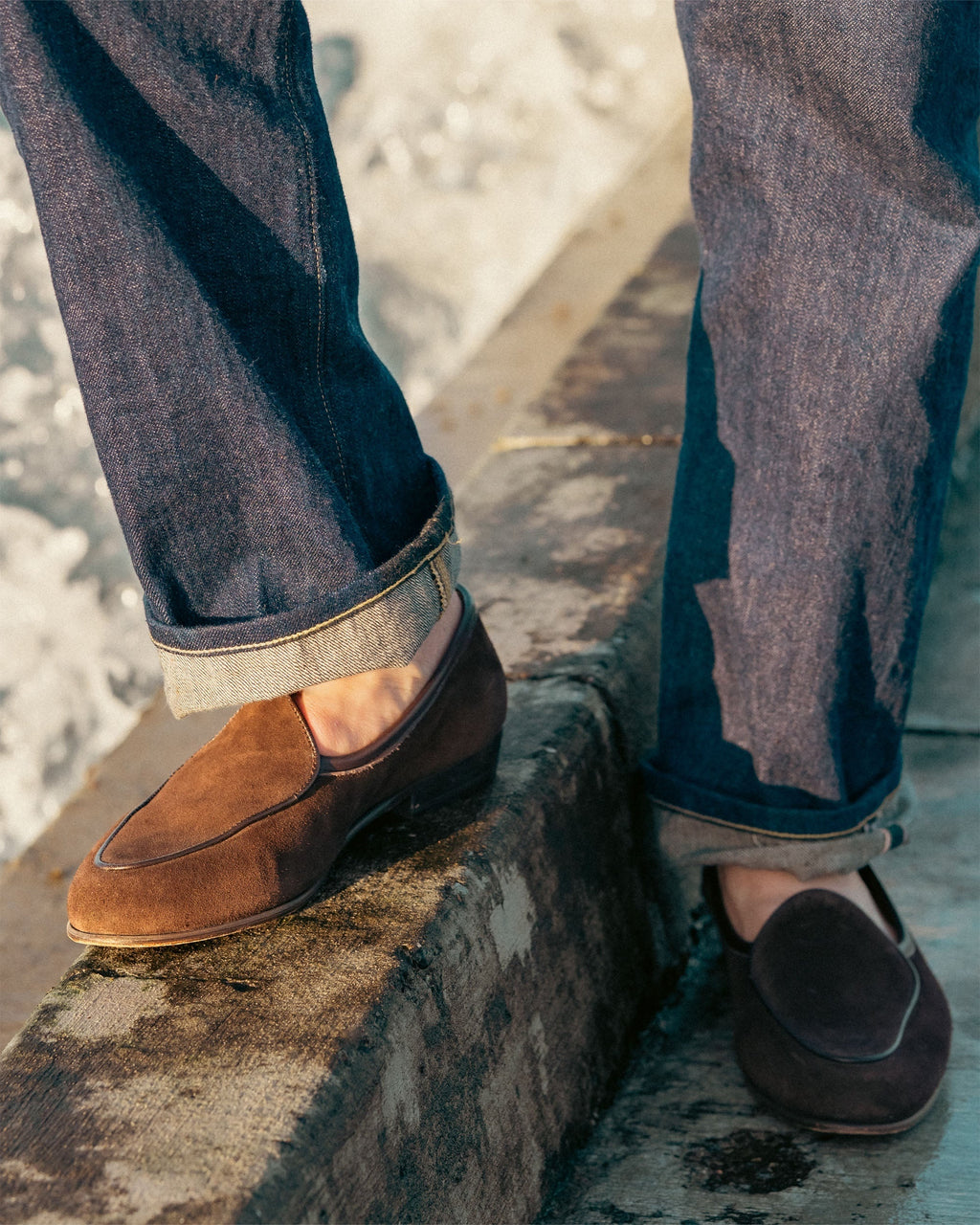 Bellamy Belgian Loafer – Dark Brown Suede