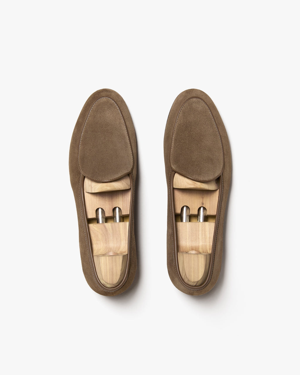 Bellamy Belgian Loafer – Taupe Suede
