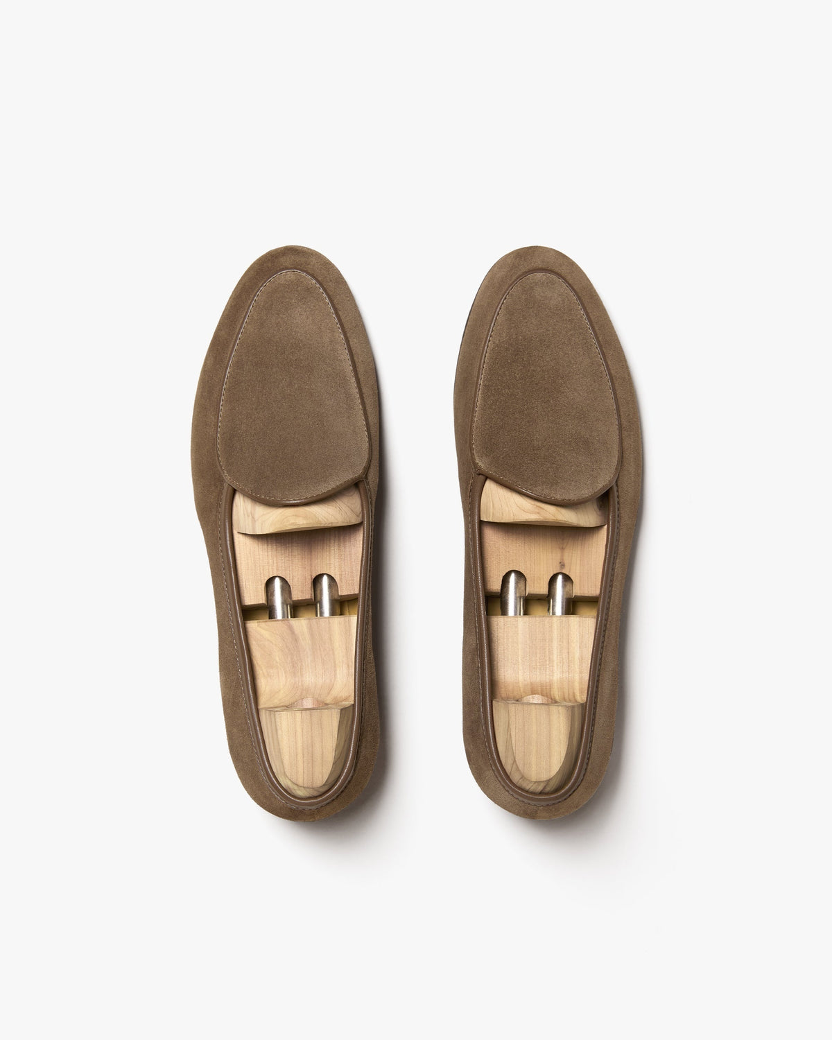 Bellamy Belgian Loafer – Taupe Suede