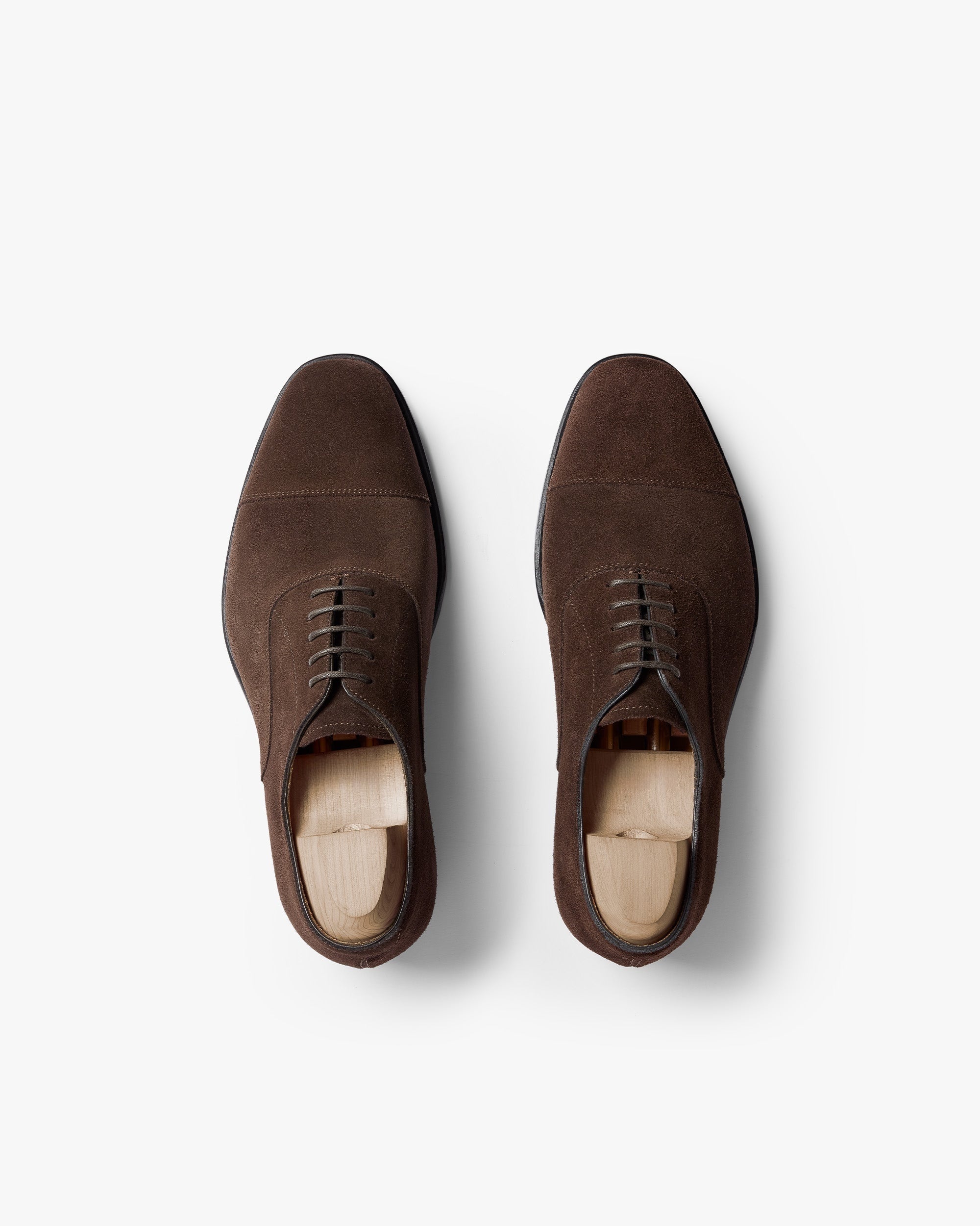 Norwood Cap-Toe Oxford – Dark Brown Suede