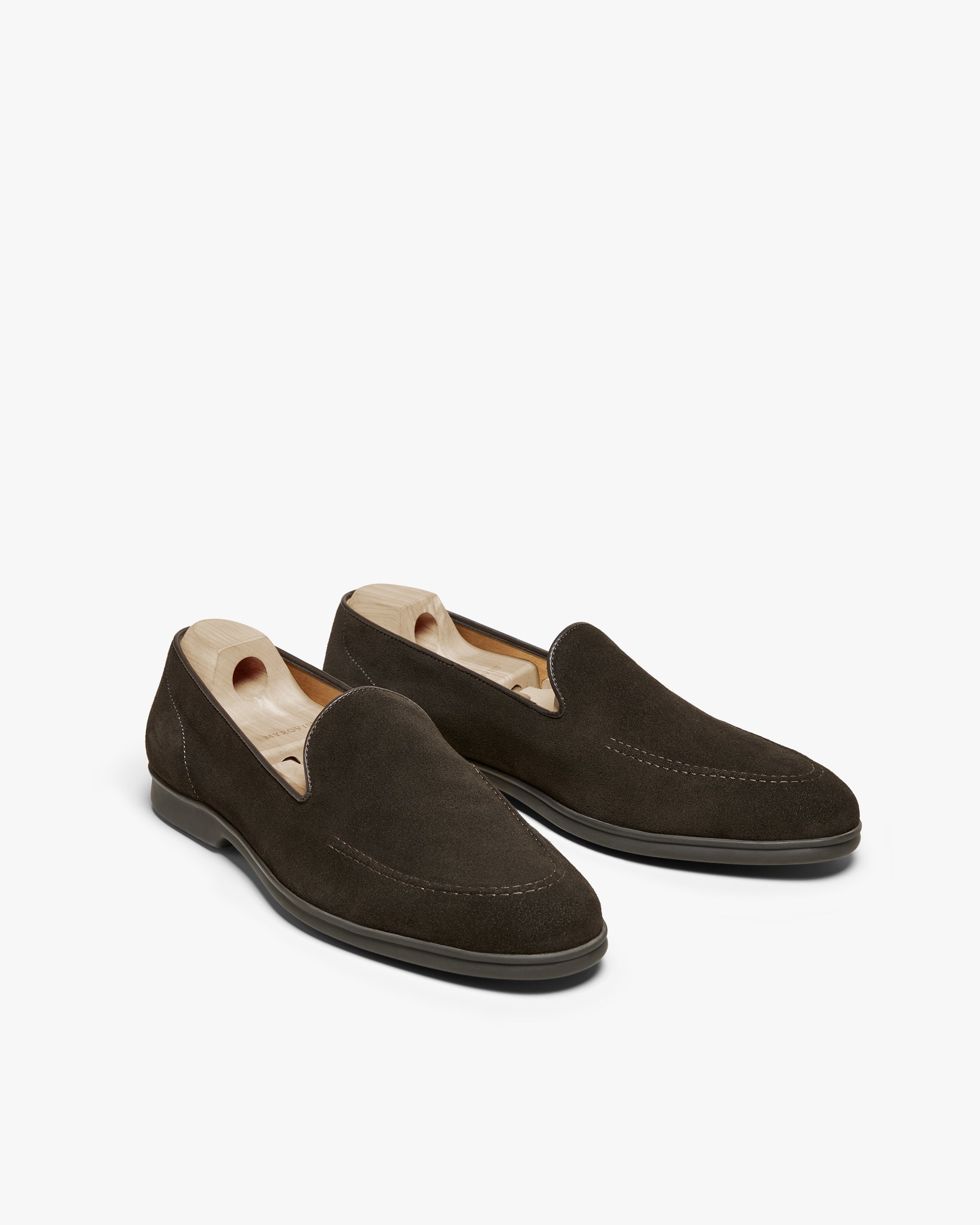 Rivo Slip-On Loafer – Dark Brown Suede