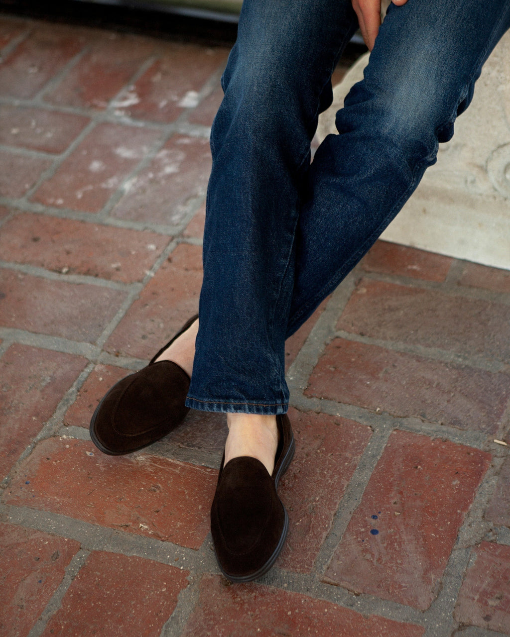 Rivo Slip-On Loafer – Dark Brown Suede