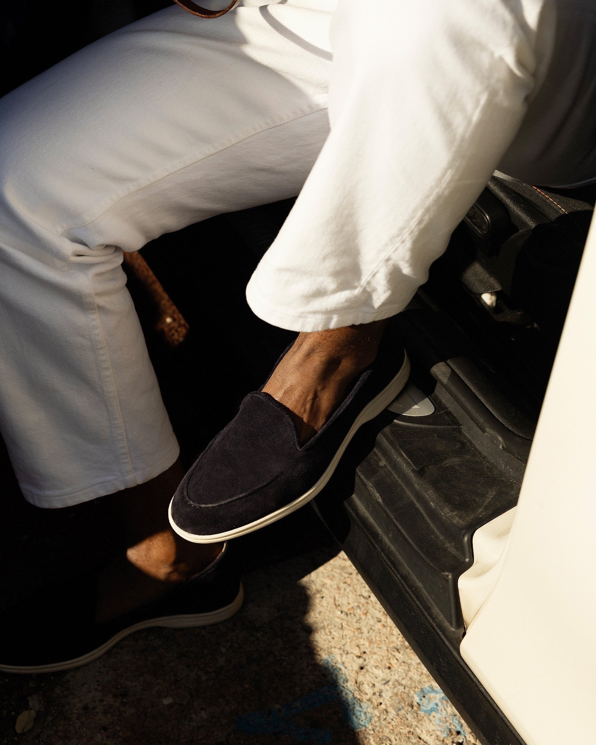 Rivo Slip-On Loafer – Navy Suede