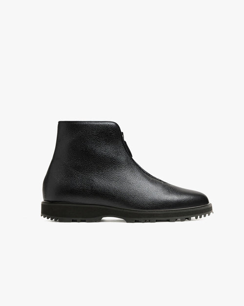 Alder Shearling Zip Boot – Black Country Calf