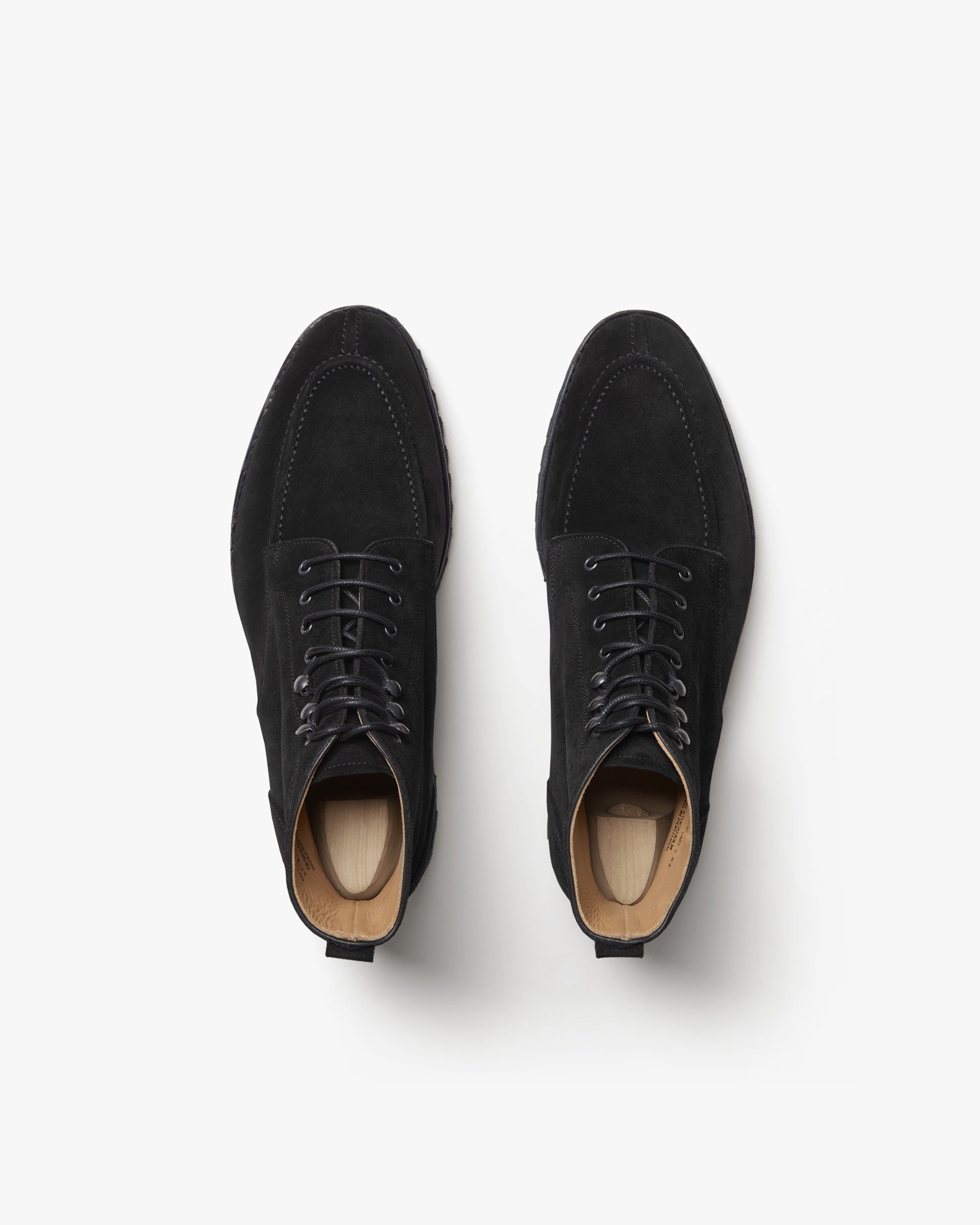 Barrow Split-Toe Boot – Black Suede