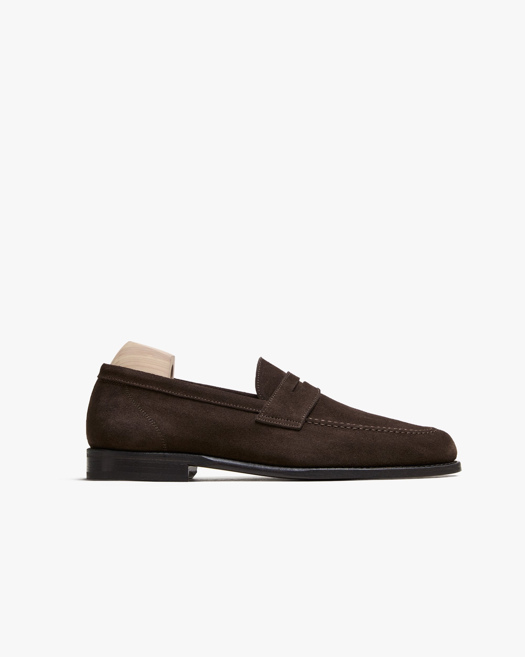 Marlow Penny Loafer – Dark Brown Suede