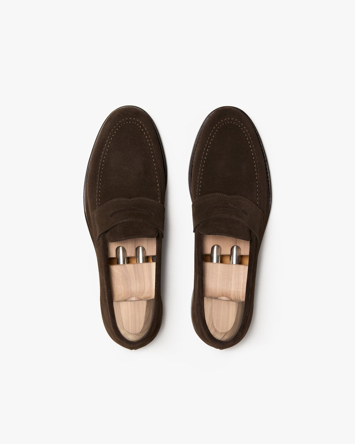 Marlow Penny Loafer – Dark Brown Suede
