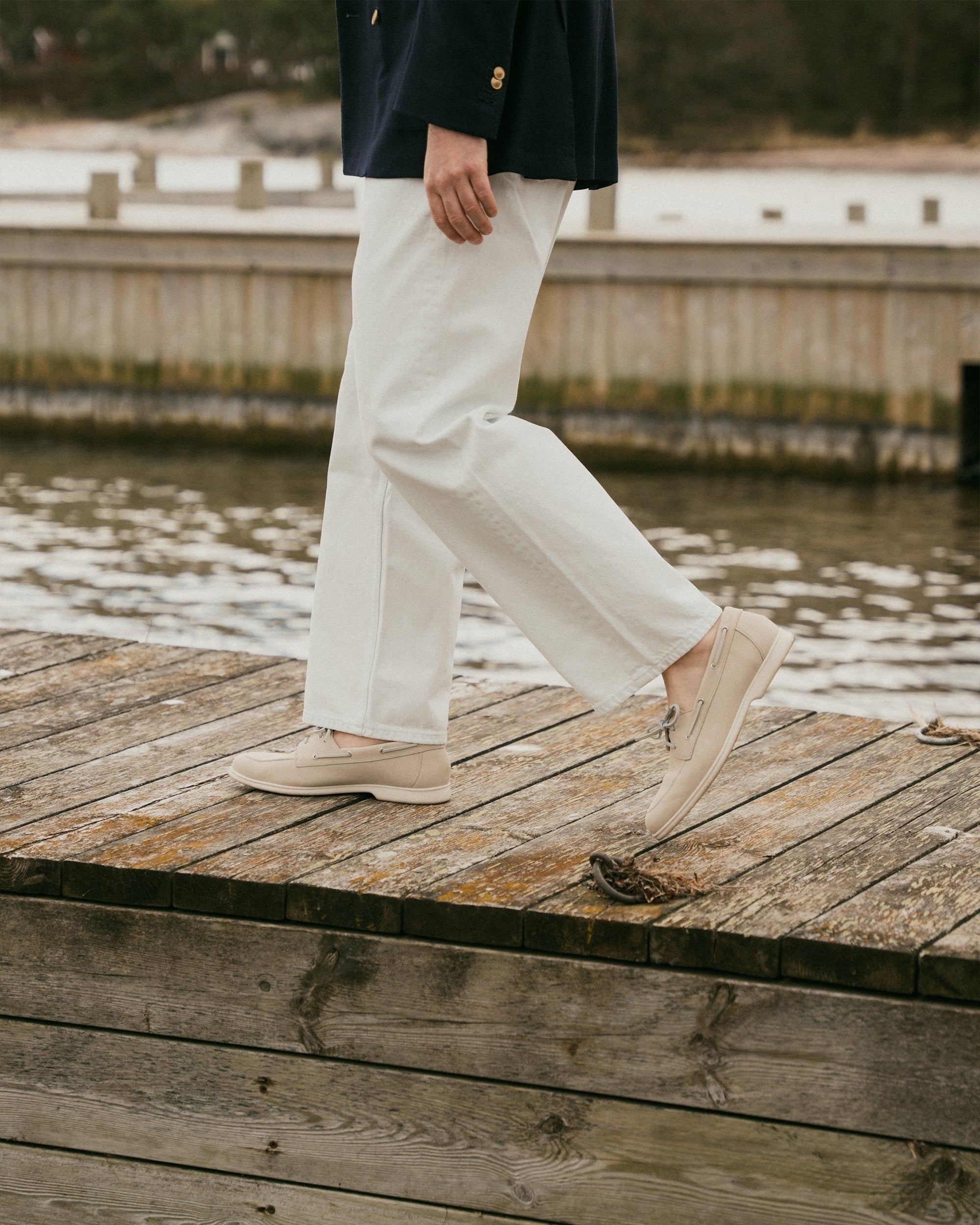 Harbor Boat Shoe – Beige Nubuck