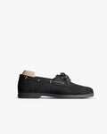 Harbor Boat Shoe – Black Waxed Suede