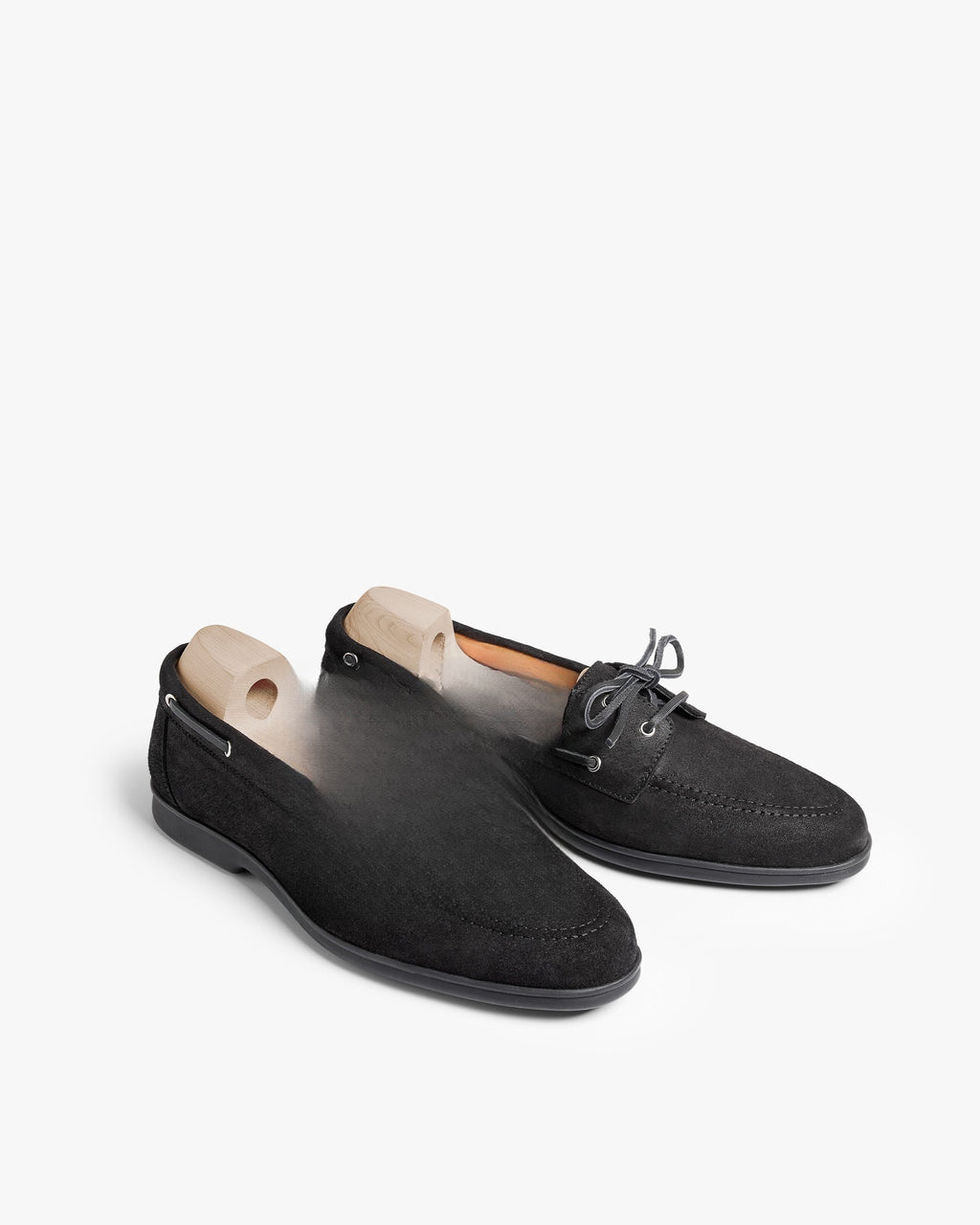 Harbor Boat Shoe – Black Waxed Suede
