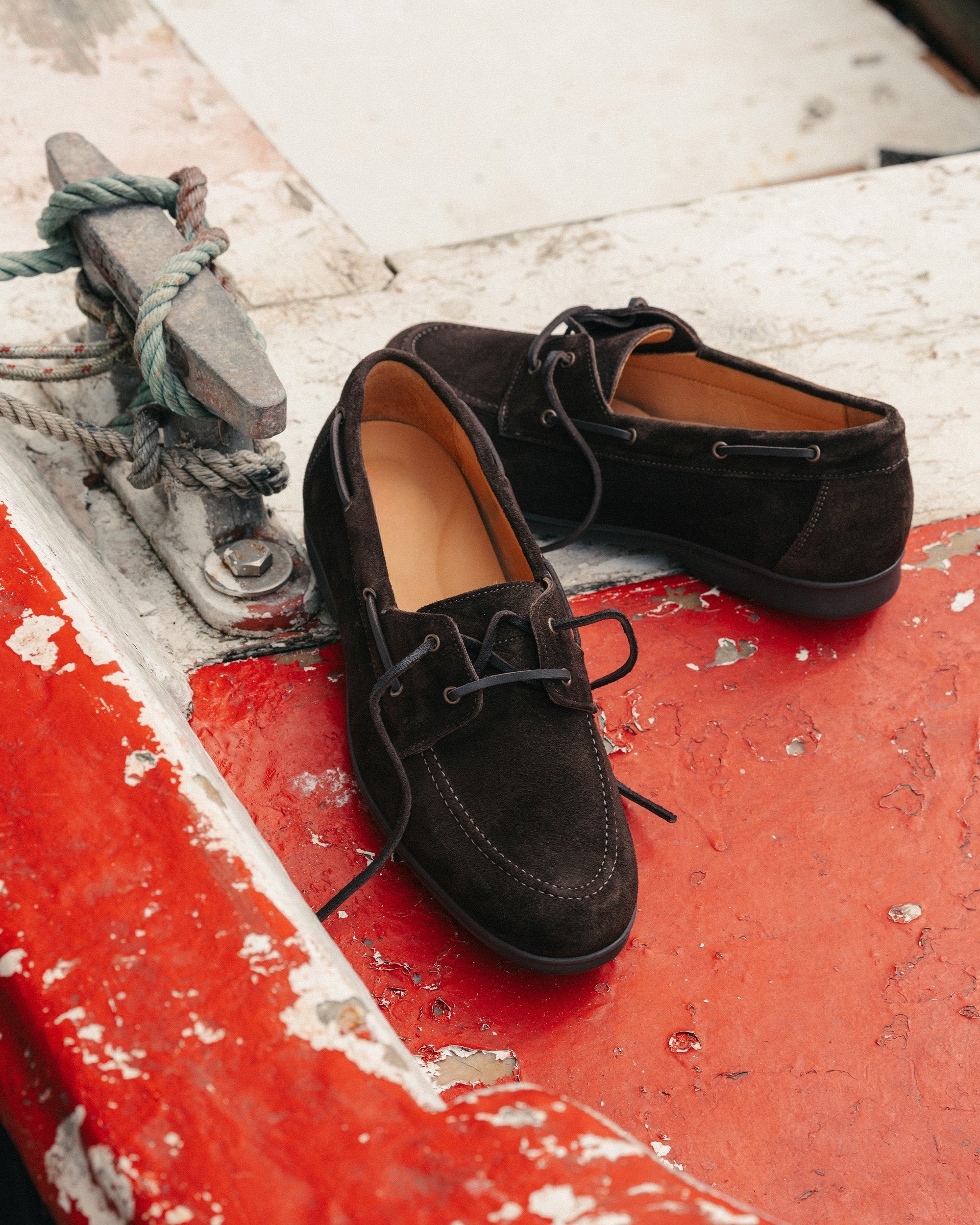 Harbor Boat Shoe – Dark Brown Suede