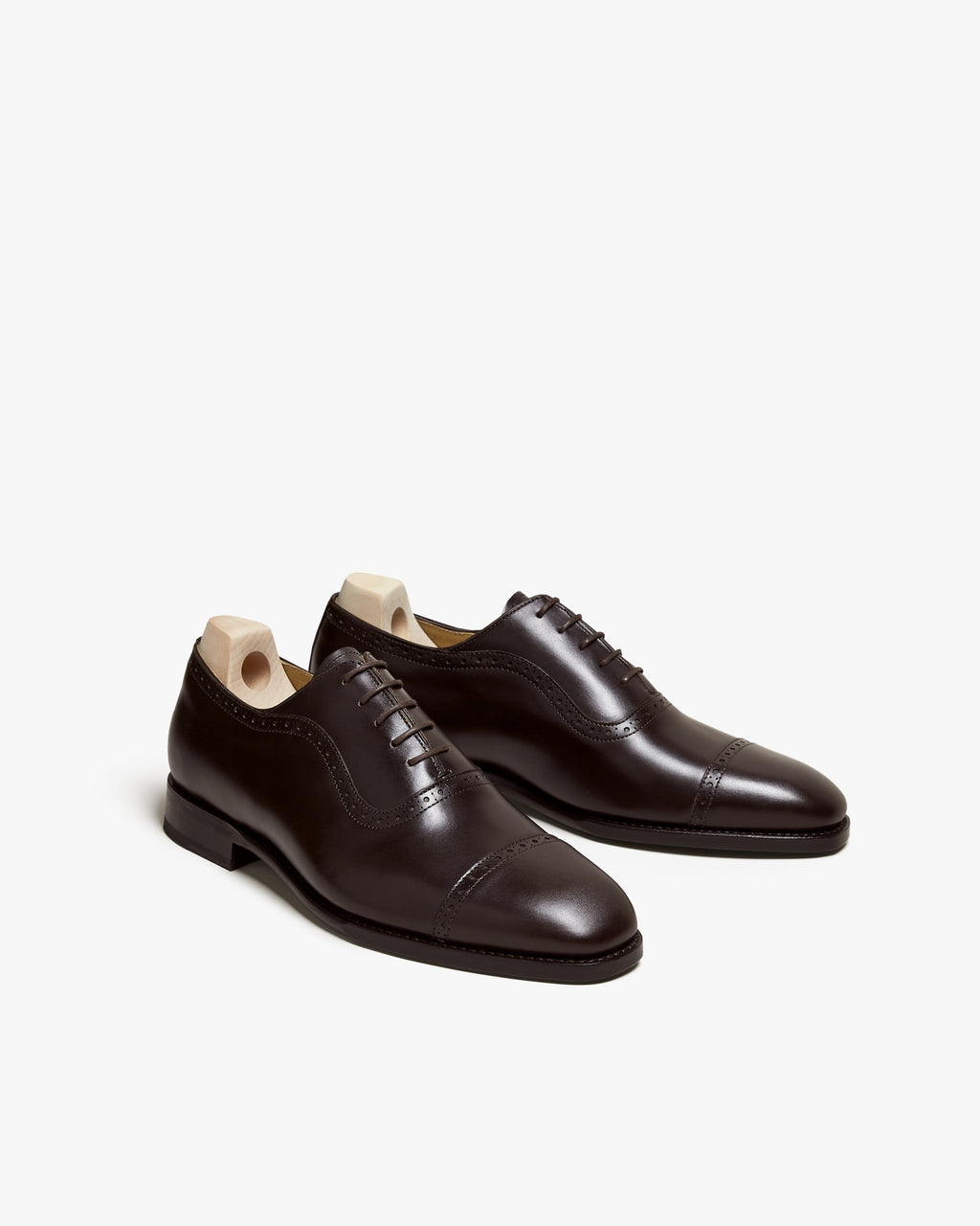 Winslow Cap-Toe Oxford – Dark Brown Calf