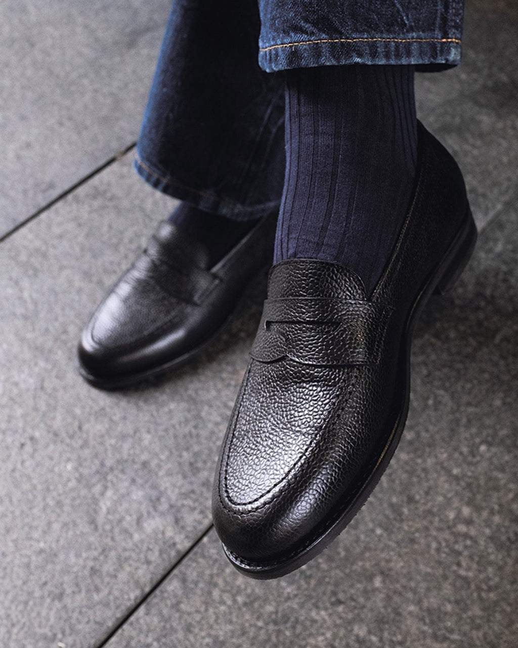 Hartley Apron Loafer – Black Country Calf