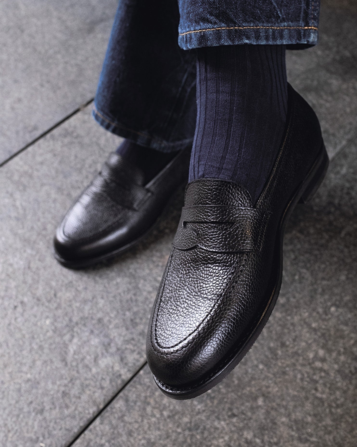 Hartley Apron Loafer – Black Country Calf