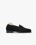 Hartley Apron Loafer – Black Suede