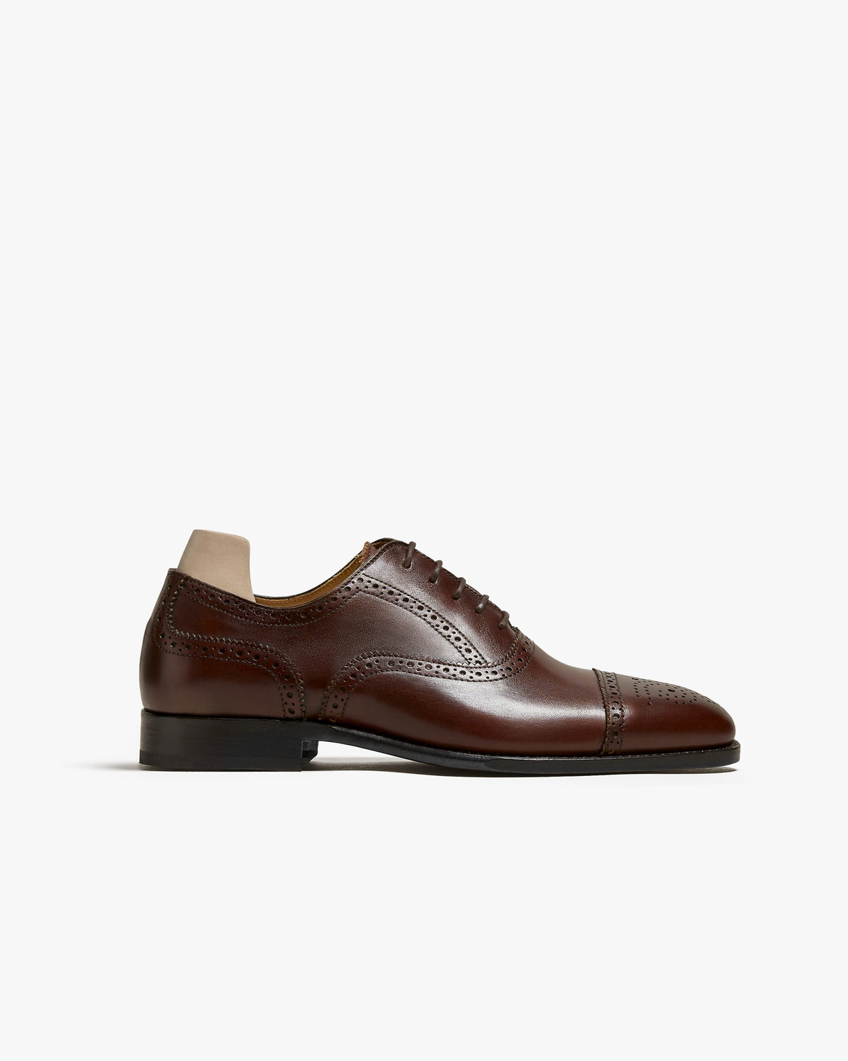 Ellery Semi-Brogue Oxford – Dark Mahogany Calf