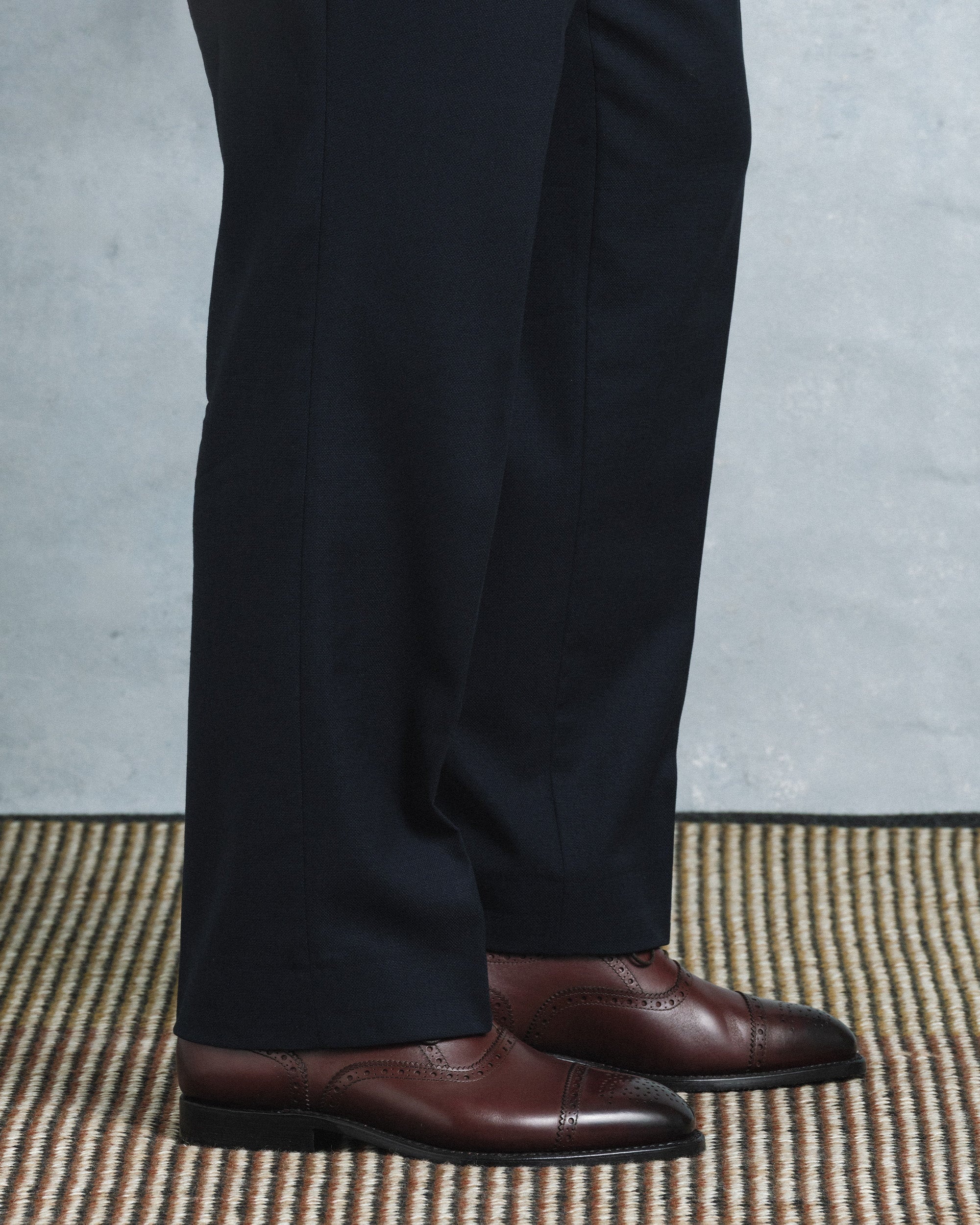Ellery Semi-Brogue Oxford – Dark Mahogany Calf