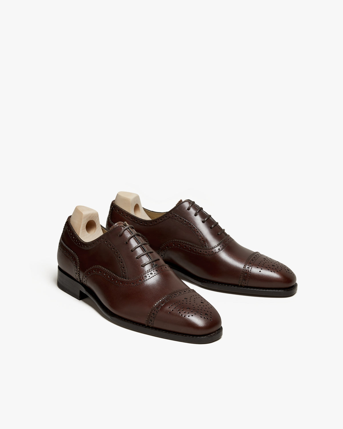 Ellery Semi-Brogue Oxford – Dark Mahogany Calf