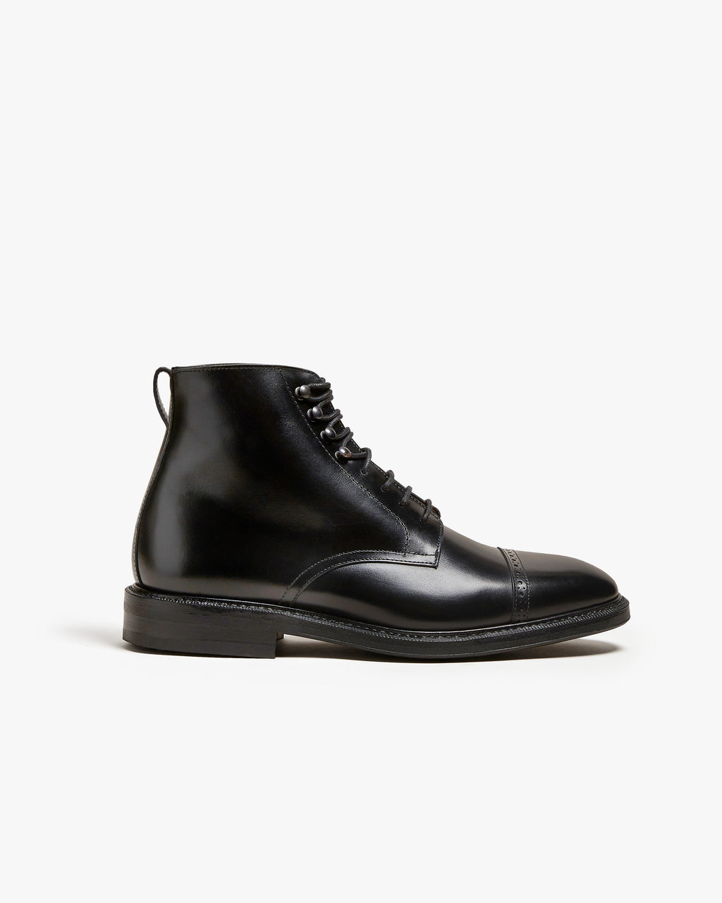 Kelston Cap-Toe Boot – Black Calf
