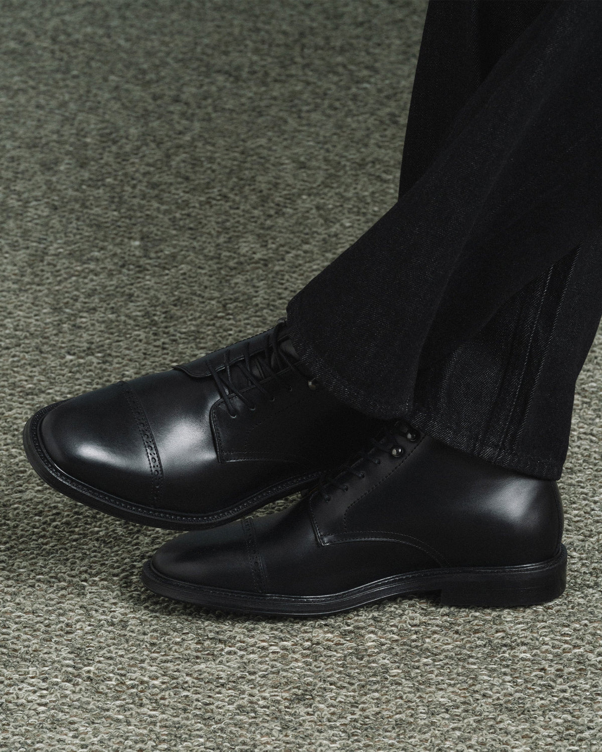 Kelston Cap-Toe Boot – Black Calf
