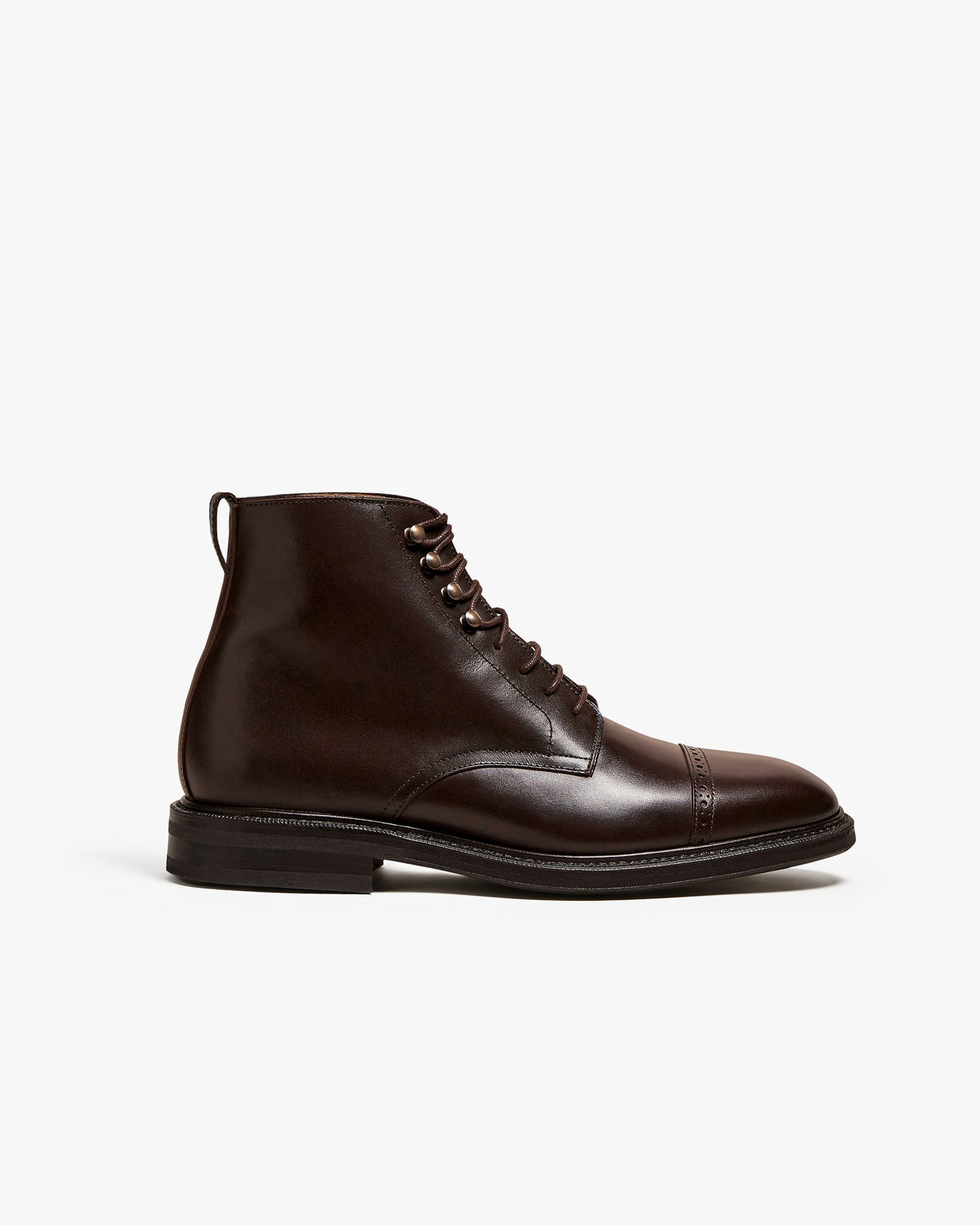 Kelston Cap-Toe Boot – Dark Brown Calf