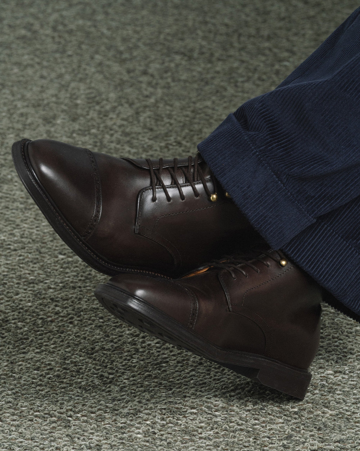 Kelston Cap-Toe Boot – Dark Brown Calf