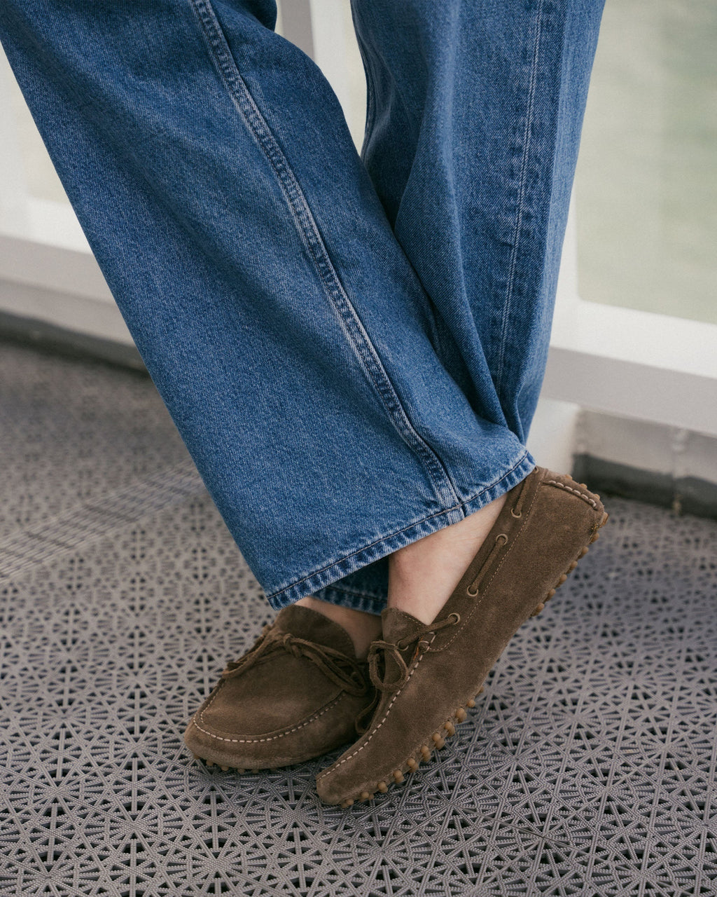 Corso Driving Loafer – Taupe Suede