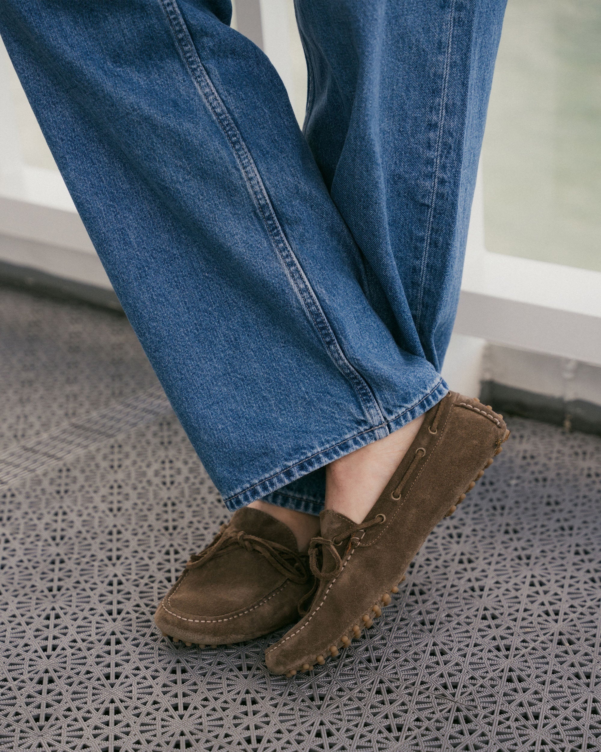 Corso Driving Loafer – Taupe Suede
