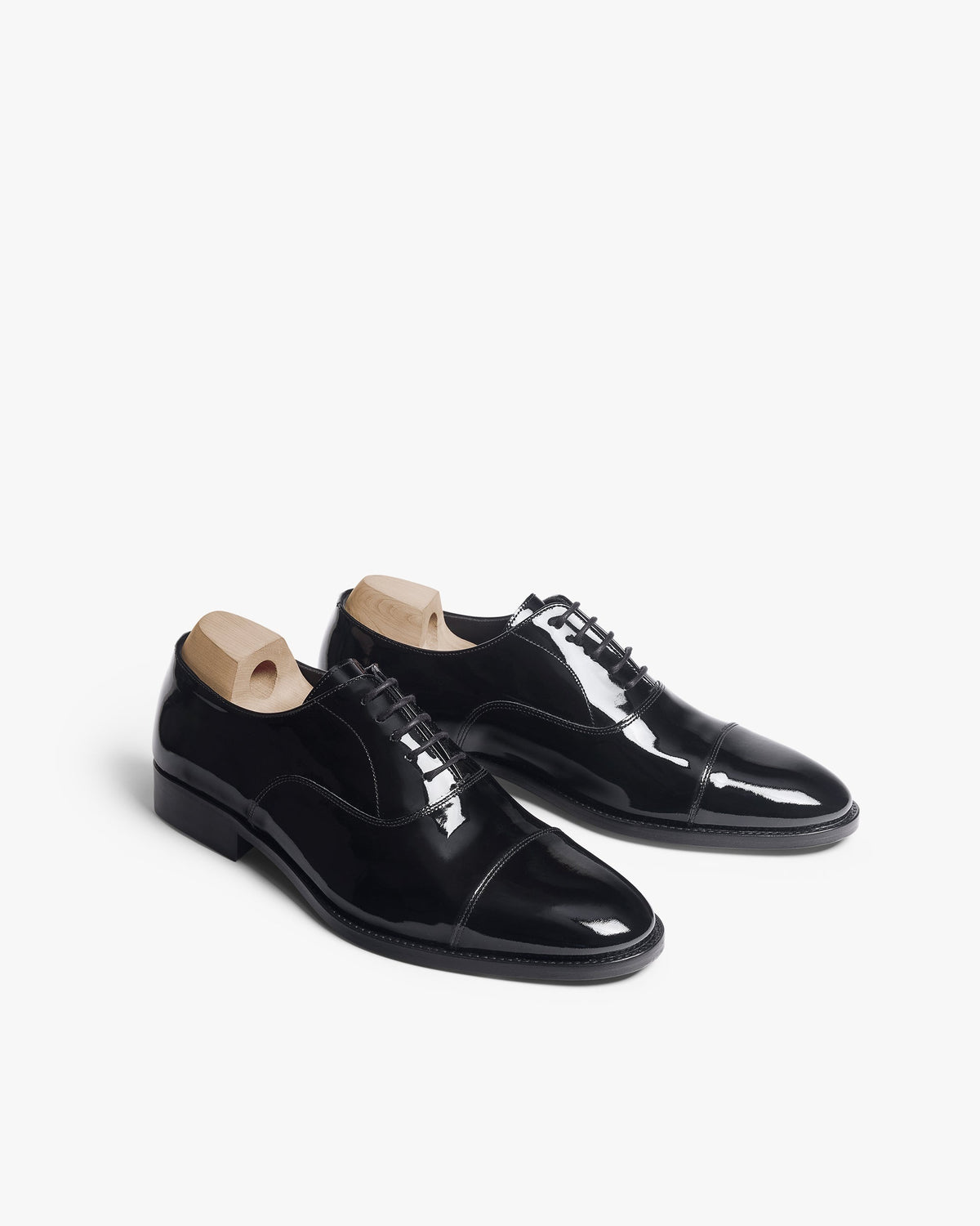 Ashcroft Cap-Toe Oxford – Black Patent Leather