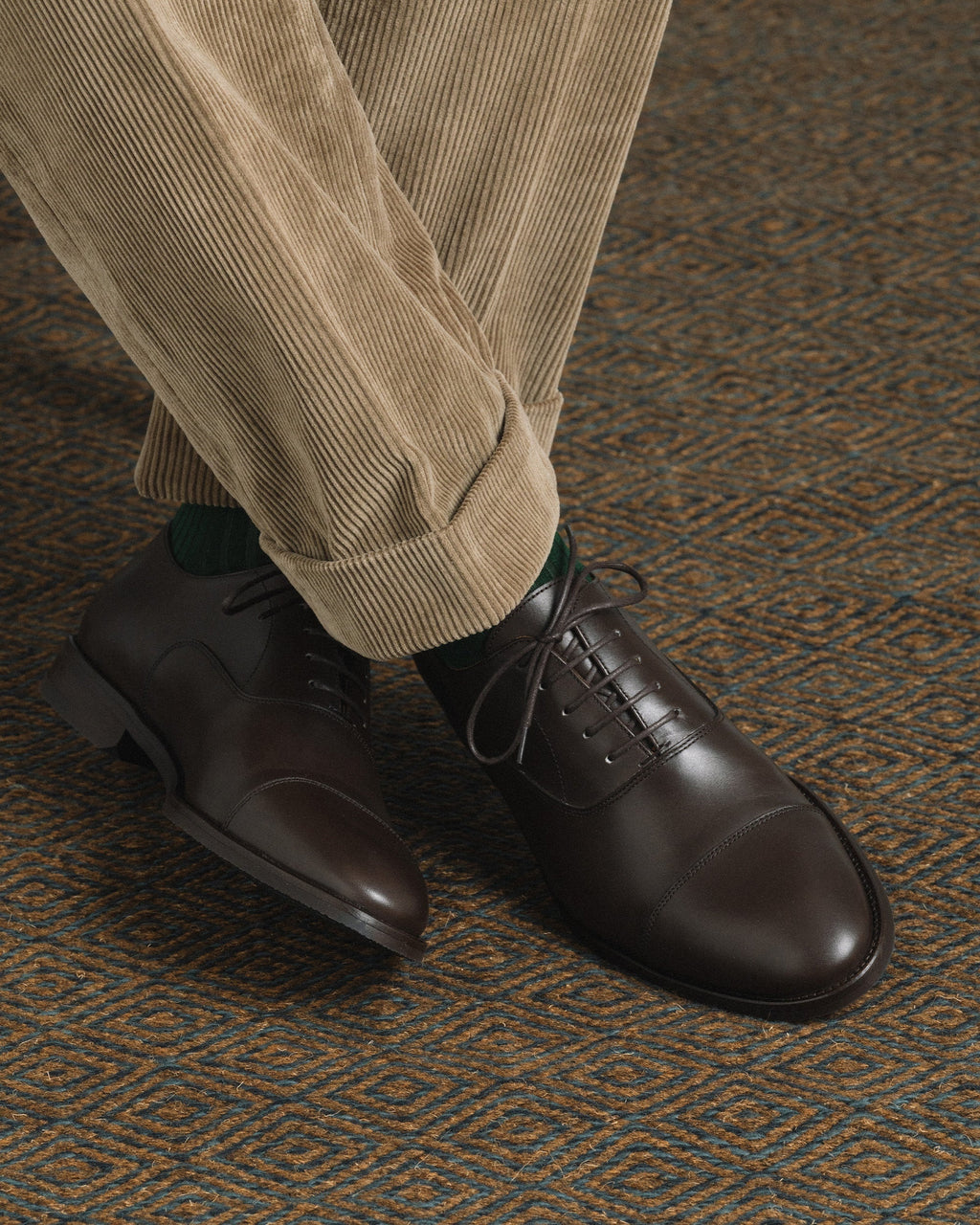 Ashcroft Cap-Toe Oxford – Dark Brown Calf