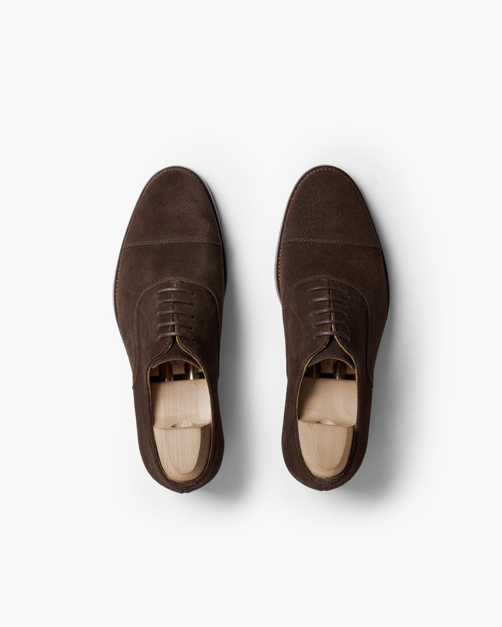 Ashcroft Cap-Toe Oxford – Dark Brown Suede